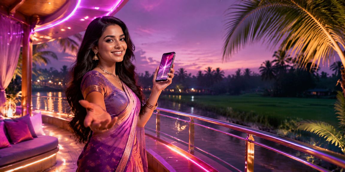 বগুড়ায় নিওন আলোয় মোবাইল পেমেন্ট করছেন বাংলাদেশি ব্যবহারকারী